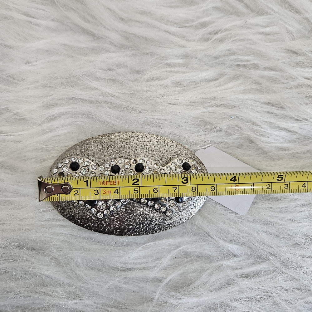 Silver Rhinestone Belt Bucke - Picture 6 of 7